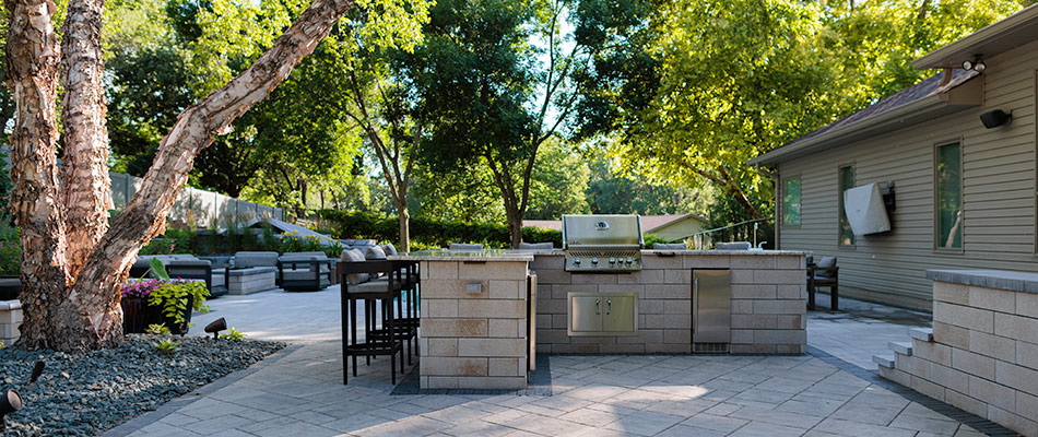 Outdoor grill installed on a kitchen project in La Vista, NE.