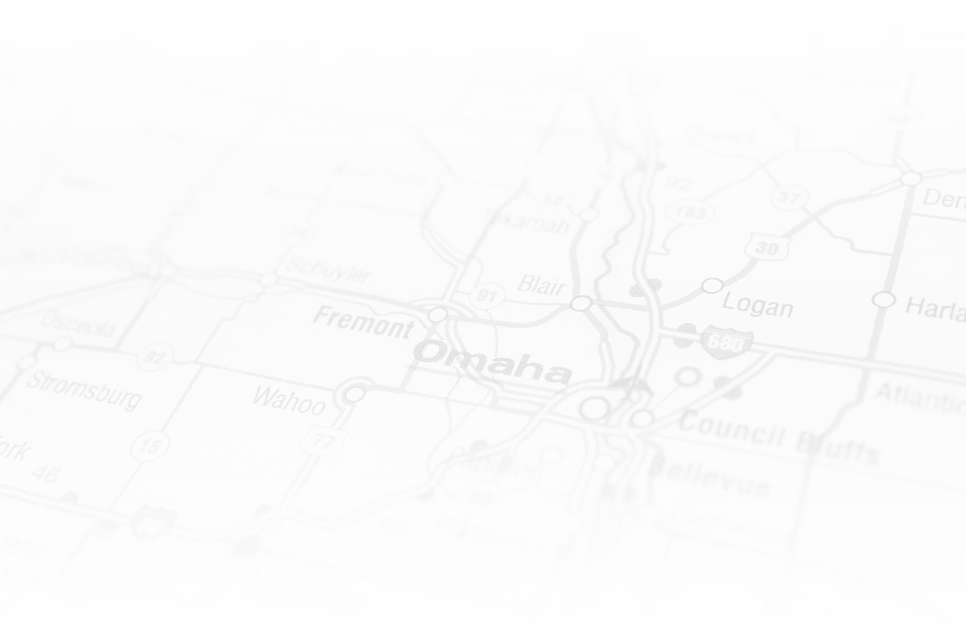 Omaha, Nebraska map background.